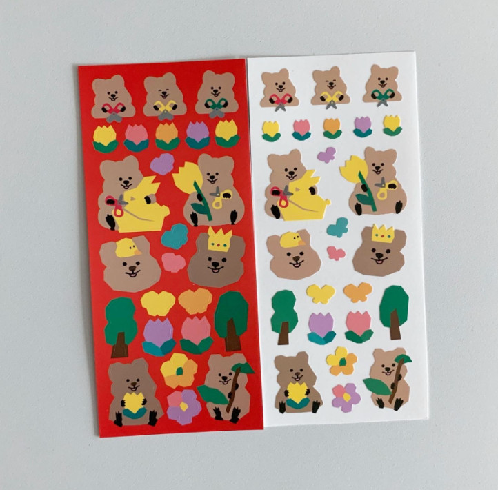 [YOUNG FOREST] Paper Cut Quokka Sticker