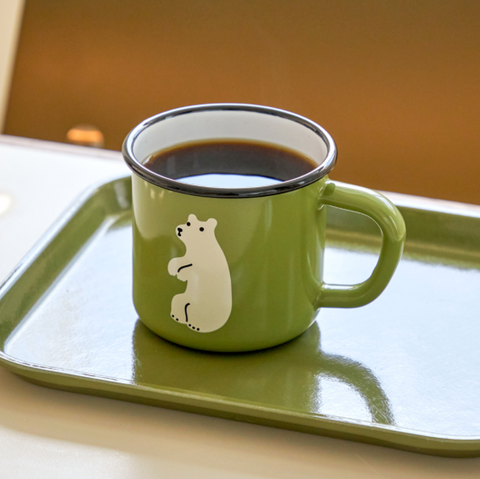 [WARMGREYTAIL] HUGGY BEAR OLIVE MUG CUP 350ml