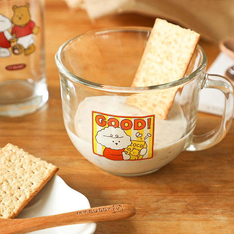 [Dailylike] My Buddy Cereal Mug +  Wood Spoon Set