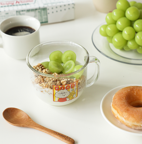 [Dailylike] My Buddy Cereal Mug +  Wood Spoon Set