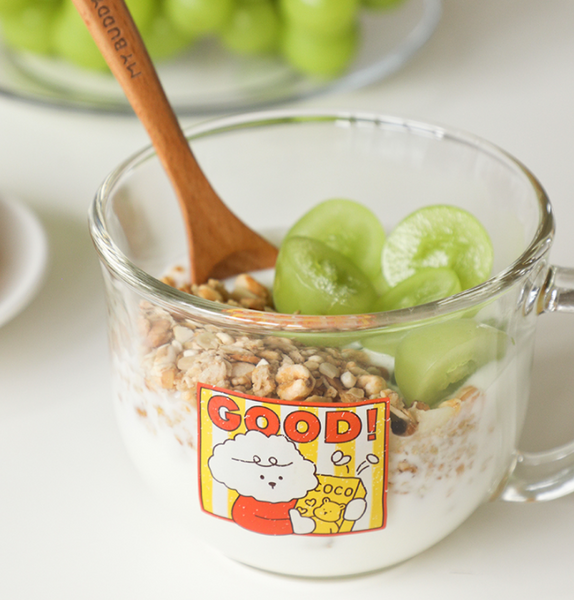 [Dailylike] My Buddy Cereal Mug +  Wood Spoon Set