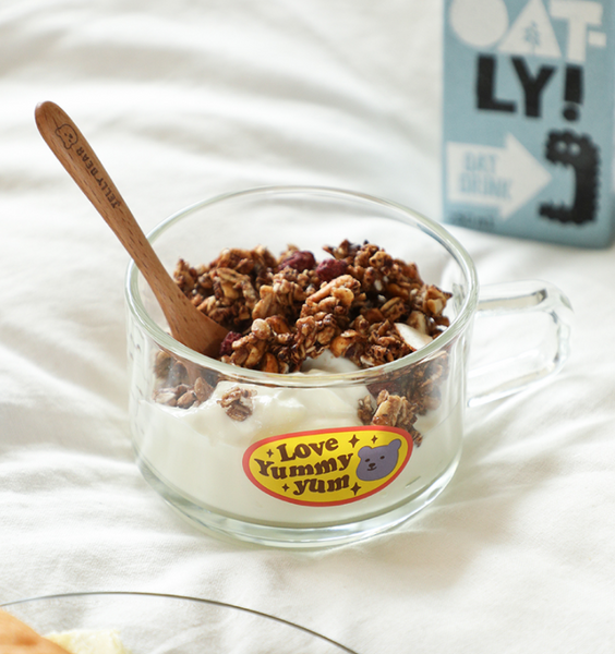 [Dailylike] Love Yummy Yum Cereal Mug +  Wood Spoon Set