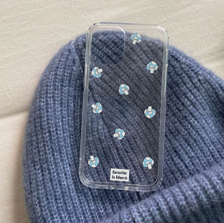 [midmaly] Blue Mushroom Phone Case