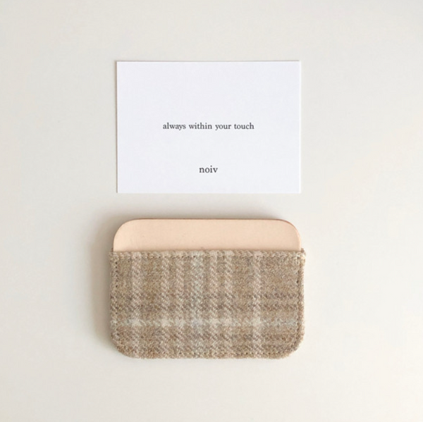 [noiv] Marton Mills Card Wallet - Beige Check