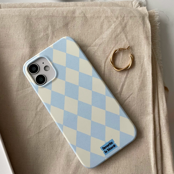 [midmaly] Blue Lemon Argyle Phone Case