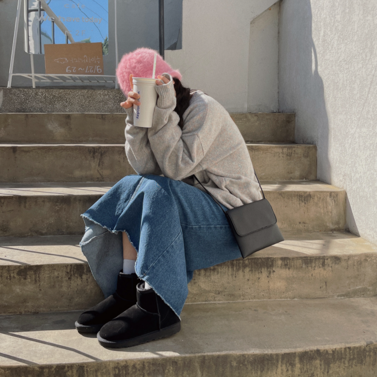 [VINVLE] Denim Long Skirt