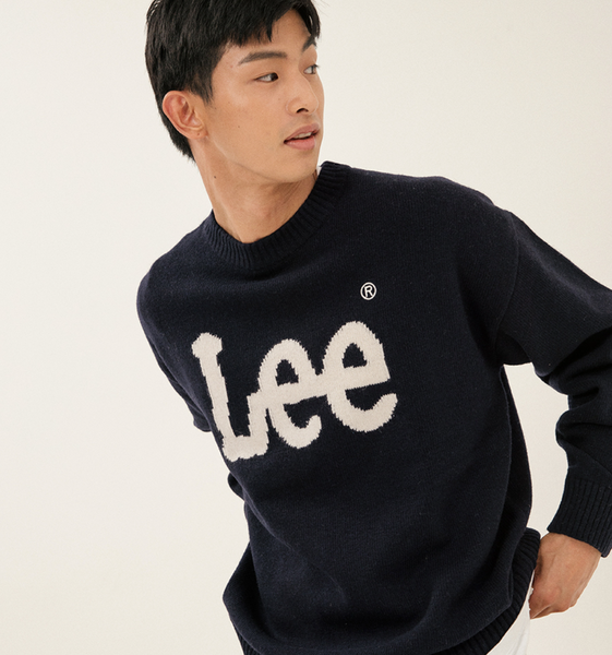 [LEE] Twitch Logo Pullover Knit - Navy