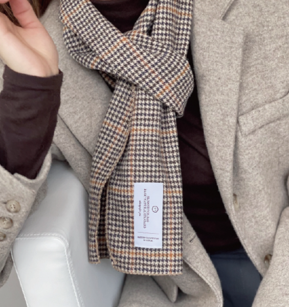 [SLOWSTITCH] Classic Check Brown Muffler