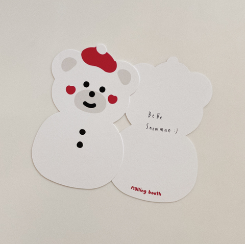 [malling booth] Bebe Snowman Christmas Card