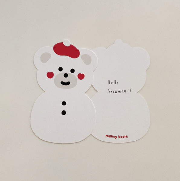 [malling booth] Bebe Snowman Christmas Card