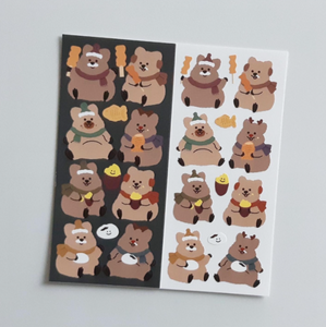 [YOUNG FOREST] Yummy Quokka Sticker (Winter Edition)