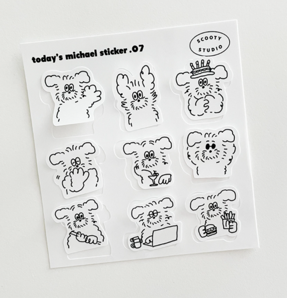 [scooty studio] Today's Michael Sticker 07