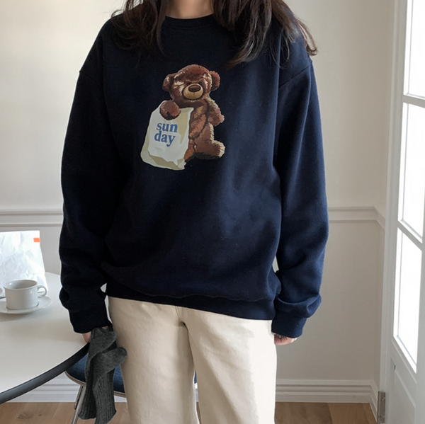 [LAURENHI] Bear Club Sweatshirt (Adult) - 2 Colour