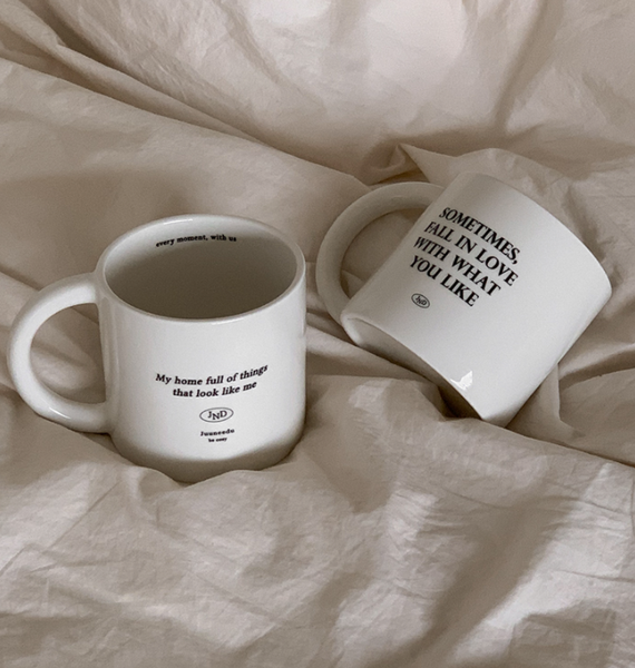 [Juuneedu] J.home Lettering Mug 480ml