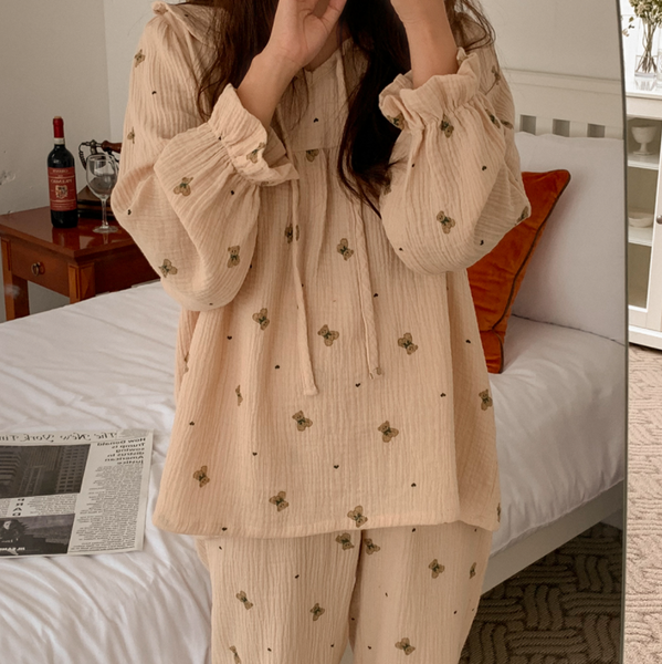 [Juuneedu] Romantic Mandy Bear Cotton Pyjamas