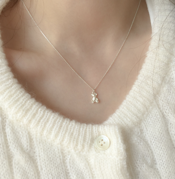 [moat] Mini Bear Necklace (Silver925)