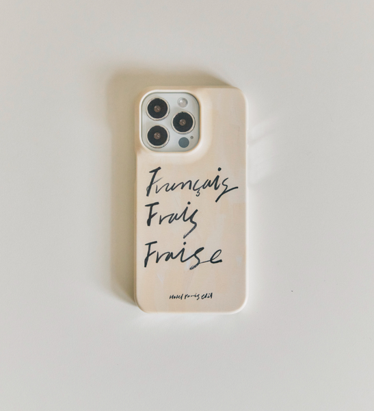 [HOTEL PARIS CHILL] Strawberry Phone Case (Ivory)