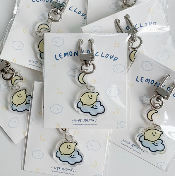 [second morning] Lemony & Cloud Keyring