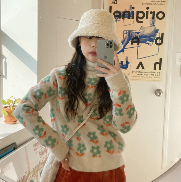 [VINVLE] Flower Bean Knitwear