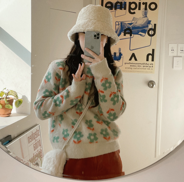 [VINVLE] Flower Bean Knitwear