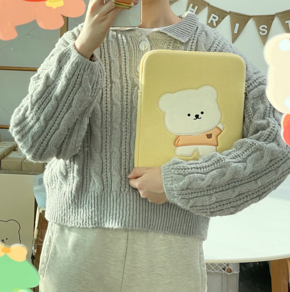 [BAMTOREE] Yellow Ipad Pouch