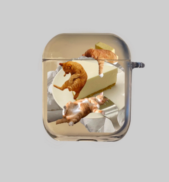 [coe studio] Cheese Cat Airpods Case