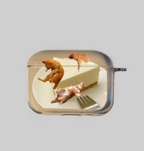 [coe studio] Cheese Cat Airpods Case