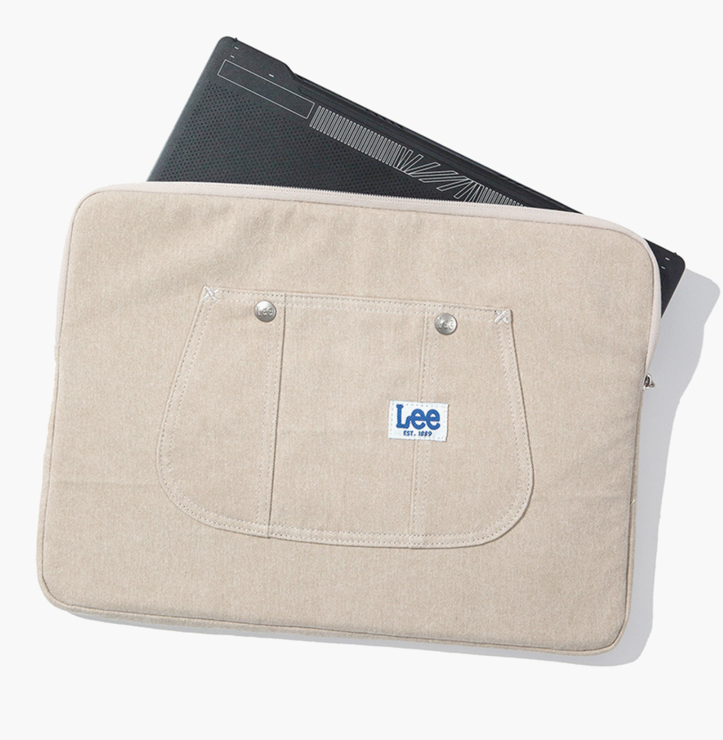 [LEE] Vintage Logo Laptop Pouch Beige