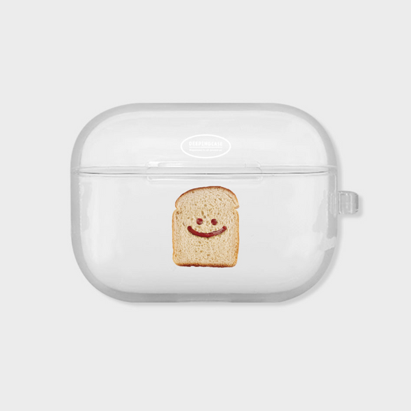 [DEEPING CASE] 스마일 잼 식빵 Clear Airpods Case