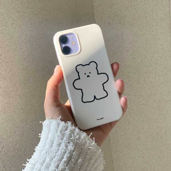 [chanibear] White/ Black Bear Phone Case