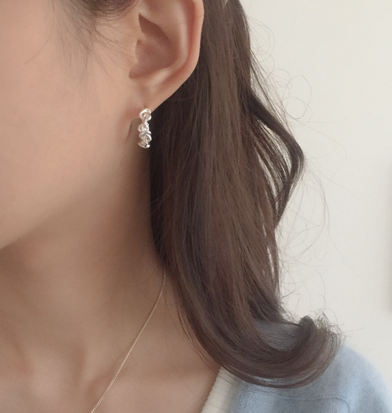 [moat] Heart Weave Earring (silver925)