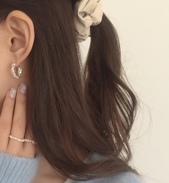 [moat] Heart Weave Earring (silver925)