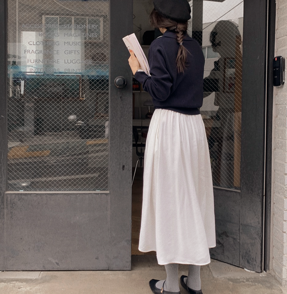 [SLOWAND] Flynn Silk Flare Skirt