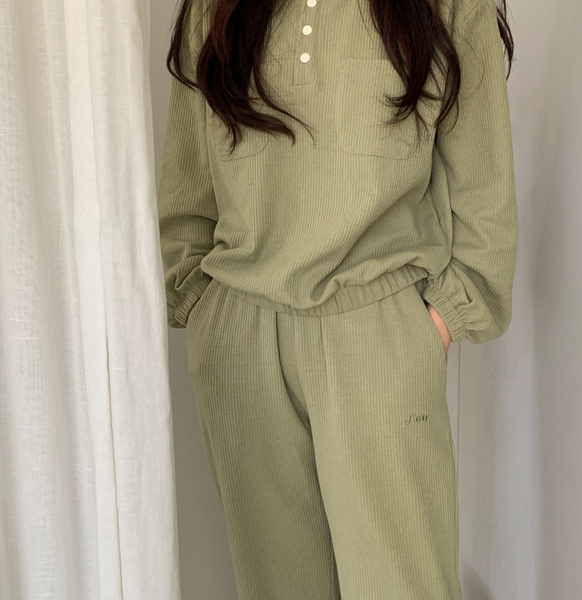 [Juuneedu] J'eu 247 - in N out Homewear (Sage Green)