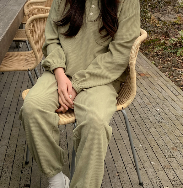 [Juuneedu] J'eu 247 - in N out Homewear (Sage Green)