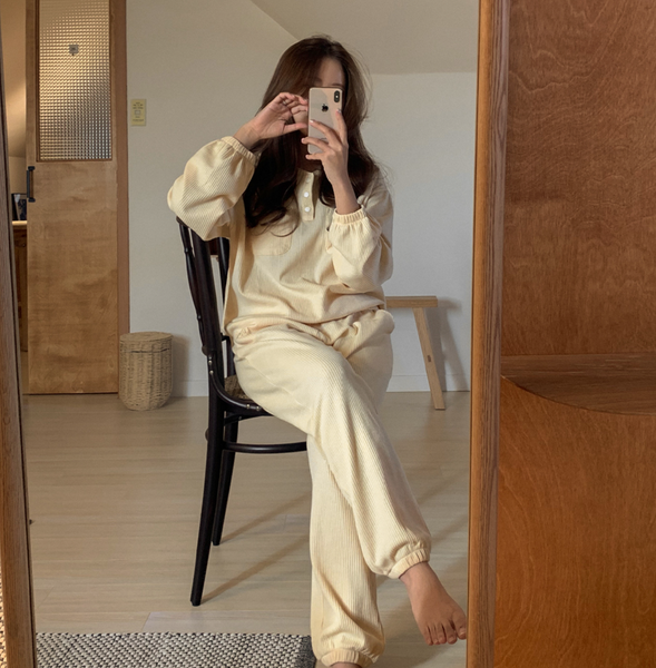 [Juuneedu] J'eu 247 - in N out Homewear (Butter Yellow)