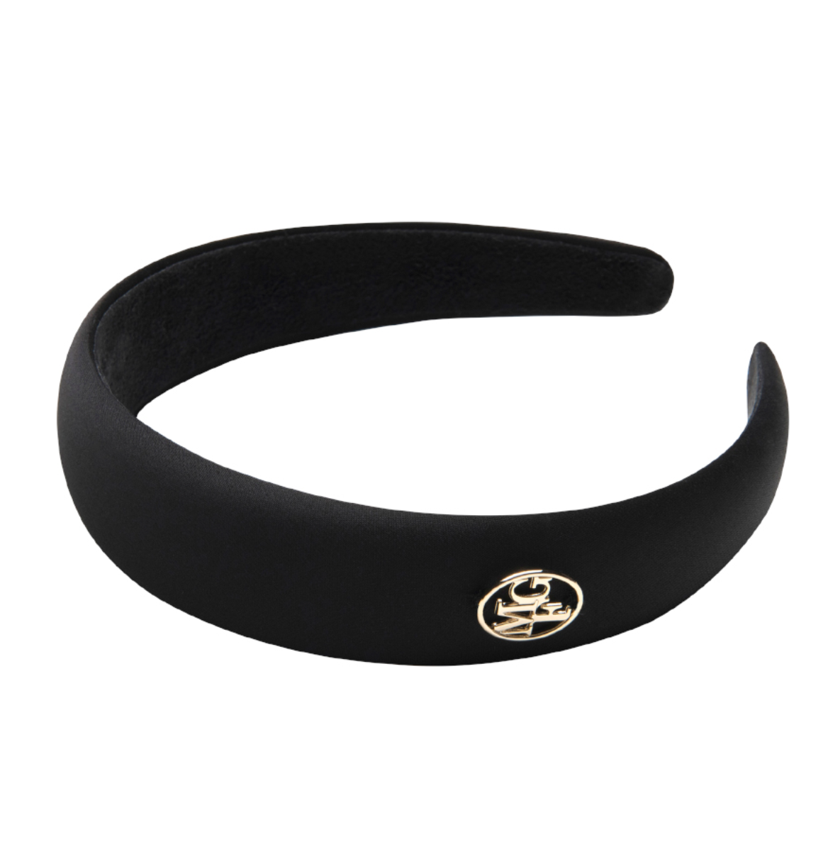 [MARITHÉ FRANÇOIS GIRBAUD] CIRCLE LOGO SATIN HAIRBAND black