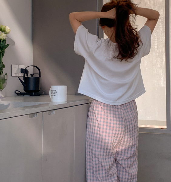 [Juuneedu] Fruity Check Pyjama Pants