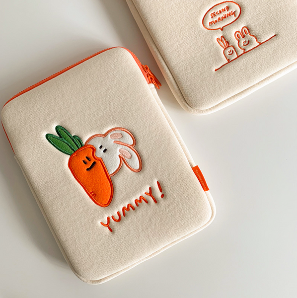 [second morning] Bunny & Rabbit Ipad Pouch 11"