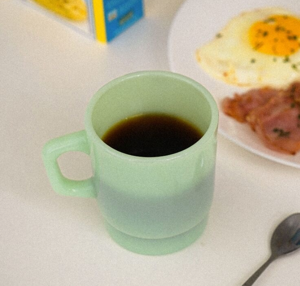 [UNS] Basic Milk Glass Mug (Mint) 250ml