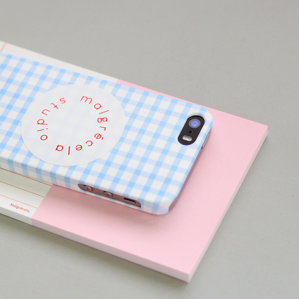 [Malgrecela] IPhone hard case - Clean Blue Check