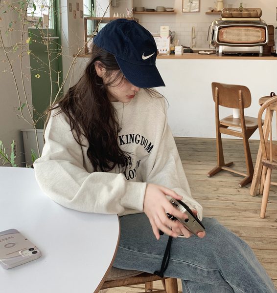 [SLOWAND] Daily Loose Fit Cotton Sweatshirt