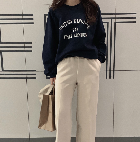 [SLOWAND] Daily Loose Fit Cotton Sweatshirt