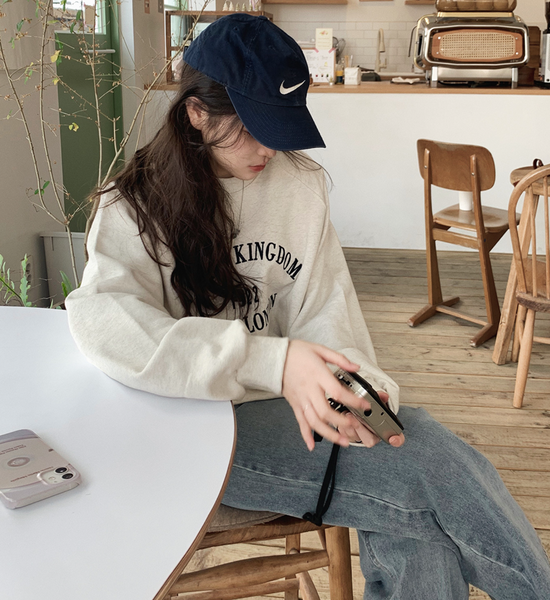 [SLOWAND] Daily Loose Fit Cotton Sweatshirt