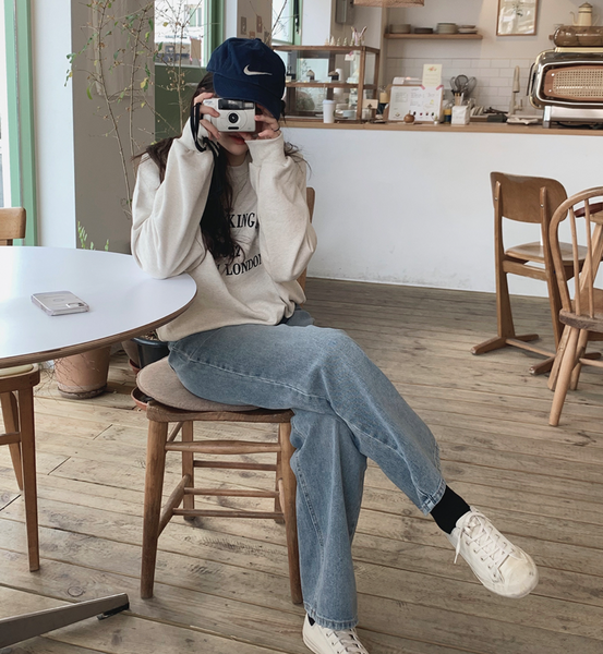 [SLOWAND] Daily Loose Fit Cotton Sweatshirt