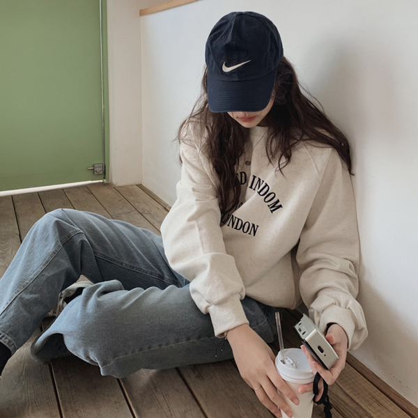 [SLOWAND] Daily Loose Fit Cotton Sweatshirt