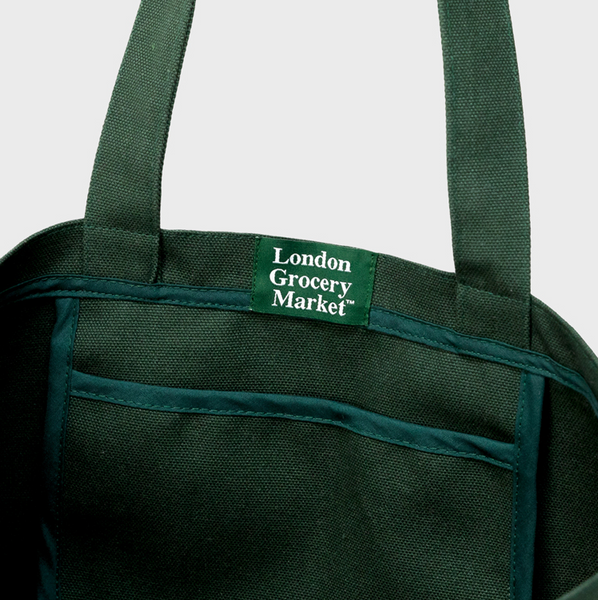 [London Grocery Market] Cotton Market Bag (Forest Green)