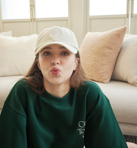 [Single Mansion] Soft Ball Cap (Butter Beige/Deep Green)