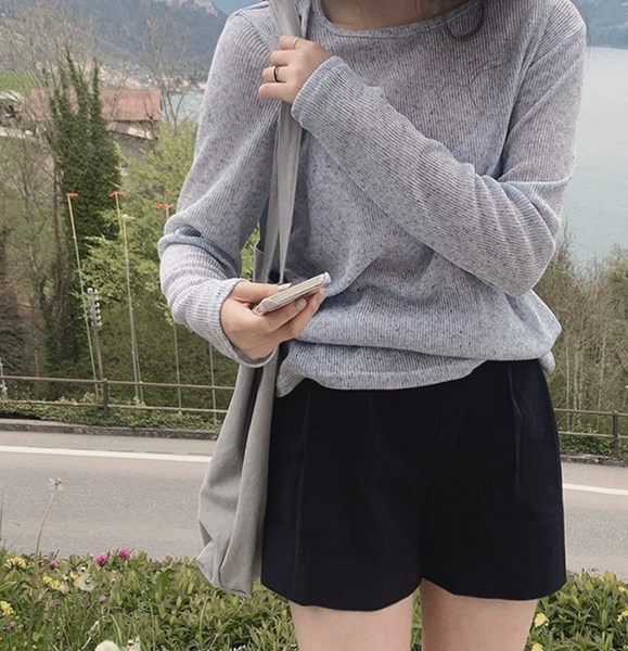 [SLOWAND] Summer Day Loose Fit Knit Top