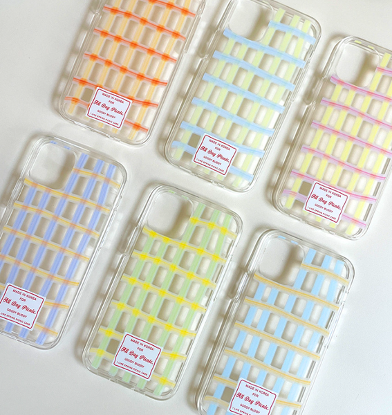 [Goody buddy] Colorful Check Phone Case